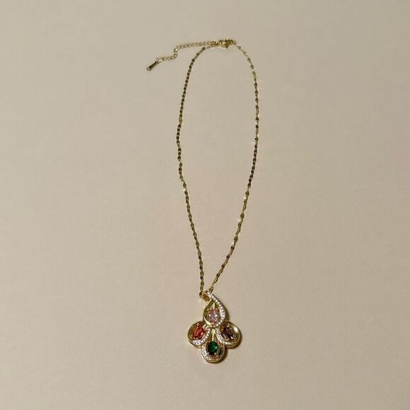 Vintage flower necklace N702 - Picture 2 of 5